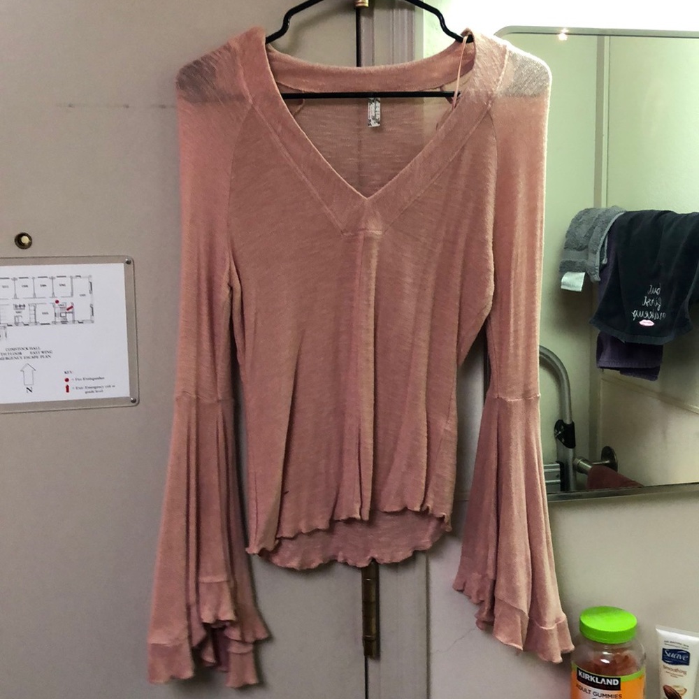 Free people pink blouse, worn once